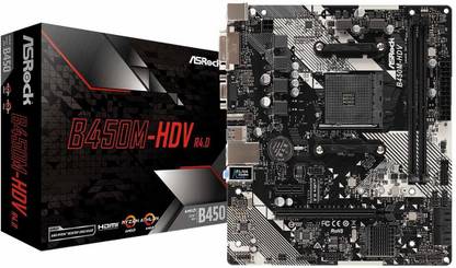 ASRock B450M-HDV R4.0 AM4Socket Micro-ATX AMD B450 Chipset DDR4 Motherboard for Desktop