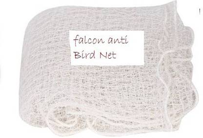 FALCON 30 Ft X 10 FT White Anti Bird Net (19 mm Mesh Size) with Cable Ties(40) Camping Net