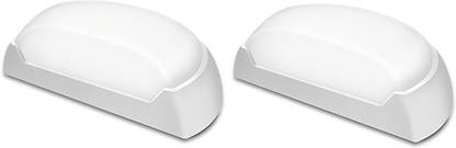 Wipro 12 Watt LED Outdoor Light Bulkhead IP65 (Color:White, Pack of 2) Gate Light Outdoor Lamp