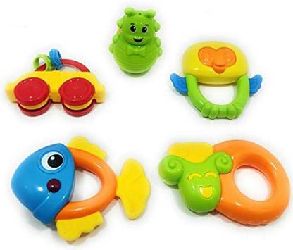 DEVISHA Baby Friendly BPA Free Toddler Rattles,Teethers Toys Set for Babies,Infants [High Quality Safe Toy for Baby Boy & Girl] 0+ Month (Best Gift for New Born) (Heavy & High Quality Rattles) Rattle