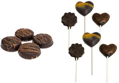 Exquisite chocolate and cakes COMBO LOLLIPOPS 6 PCS & OREO BITES Bars