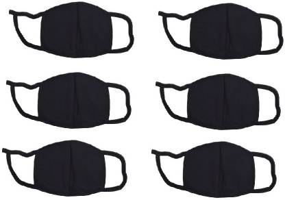 IM UNIQUE 6Pc Black Face Mask