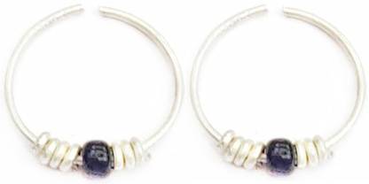ABHISHEK FASHION Silver Plated Silver, Crystal Nose Ring Set
