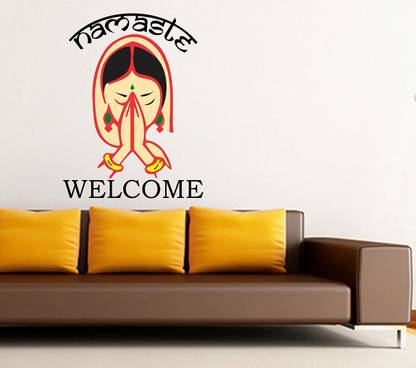 Wallzone Welcome Medium Vinyl Wallsticker (55 cm x 70 cm)