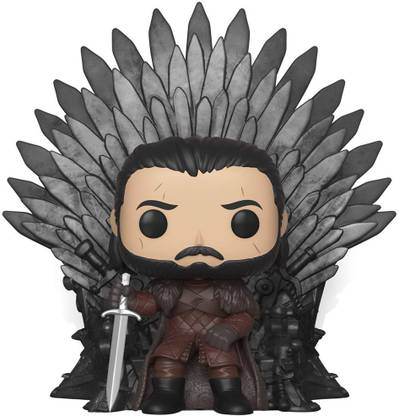 Funko POP Deluxe: Game of Thrones GOT - Jon Snow Sitting on Iron Throne Collectible Vinyl Figurine