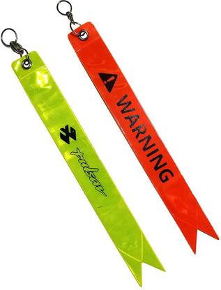 X-speed Safety Tag / Warning tag Fluorescent Reflector in Night Glow Like LED Light Fashion Modification Hanging Tie Ribbon Twin Key Chain