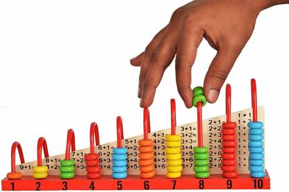 Tinykart Abacus 1 + 1 Double Sided Wooden Calculation Shelf | Helps in Learning Addition Subtraction | Preschool Maths Learning Toy