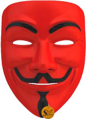 Sage Square Vendetta Comic FACE MASK Fawkes Mask Anonymous VIP Edition Face-Mask Perfect Fit Cosplay Protest V for Vendetta DC Comics Party Mask