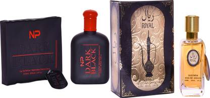 NP NEW PERFUMES Dark Black & Riyal Perfume Gift Eau de Parfum  -  100 ml