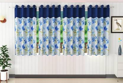 Ville Style 152 cm (5 ft) Polyester Blackout Window Curtain (Pack Of 4)