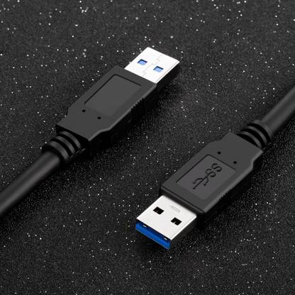 ASTOUND Patch Cable 1.5 m Copper Braiding Male to Male Double Side USB Cord for Hard Drive DVD Player, Laptop