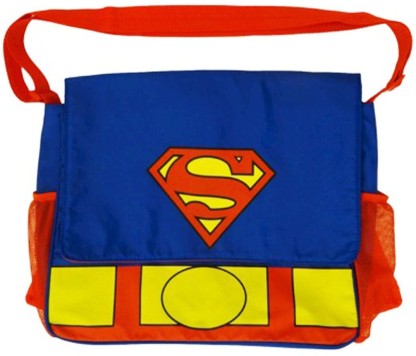 Superman Blue Messenger Diaper Bag Set of 5 pieces DC Comics OFFICIALLY LICENSED 