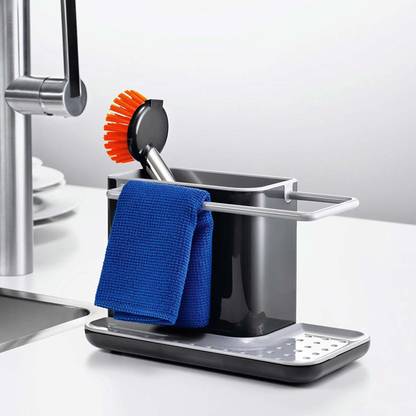 Ascension Containers Kitchen Rack Plastic 3 in 1 Kitchen Sink Organizer Kitchen Shelf Cleaning Stand Holder for Dishwasher Liquid, Brush, Cloth, Soap, Sponge