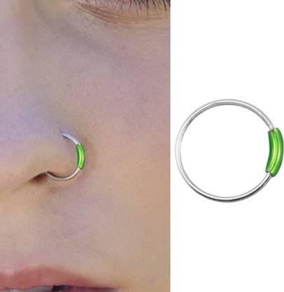 Goldfish Cubic Zirconia Silver Nose Ring