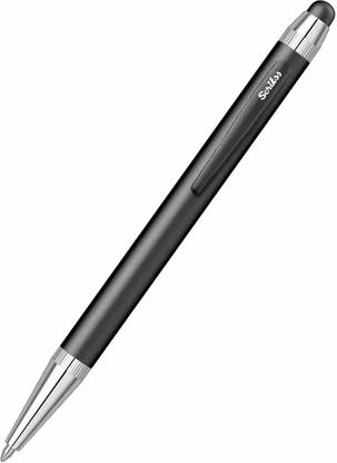 Scrikss Smart Metropolis Matt Black Finish Ball Point Pen With Rubber Touch Screen Stylus Twist Mechanism and Multi Pen D1 Refill - Technica Collection 80723 Ball Pen