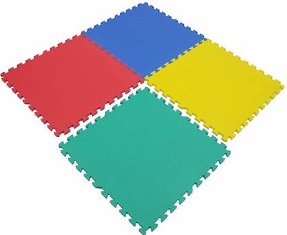 ACR TRADE Eva Kid's Interlocking Multi Color Play Mat-10 Mm Thick -Set of 4 Tiles 60 CM Each 10 mm Exercise & Gym Mat