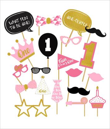 Theme My Party Photo Props for 1st birthday photo booth props set Photo Booth Board
