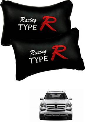 JVG Black Leather Car Pillow Cushion for Mercedes Benz