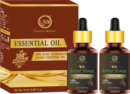 Nuerma Science Bitter Orange Essential Oil (For Anti Fungal, Anti Jock Itch, Anti Ringworm & Aromatherapy) (Pack of 2) Hair Oil