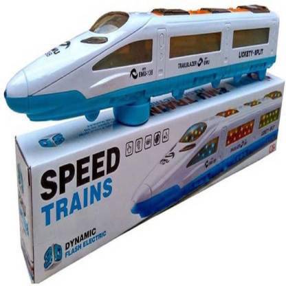 LooknlveSports EMU Speed Bullet Train For Kids With 3D Lights & Music (Multicolor)