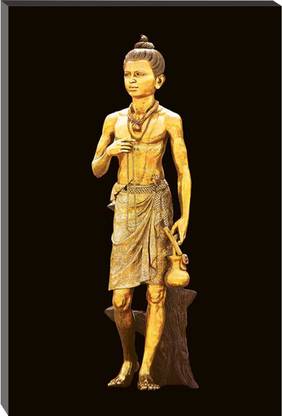 Masstone Lord Nilkanth Varni Swaminarayan Religious Self Adhesive MDF Painting Digital Reprint 18 inch x 12 inch Painting