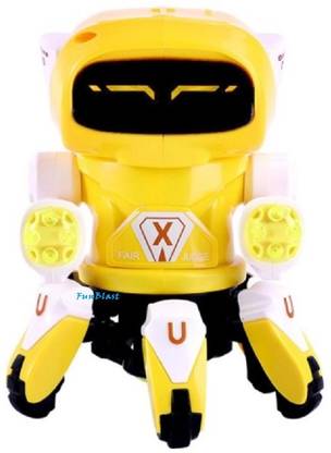 FunBlast Rock Octopus designed shape Musical Dancing Robot with 7 Colors Lights, Walking and rotating For Kids