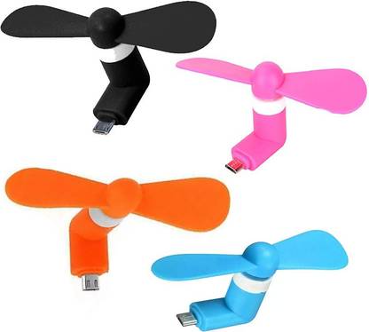 Multybyte Mini USB Fan For Android Phone Set of 4(V8 Fan) Mini USB Cooling Fan / V8 Fan For all types of Android Mobile USB Fan