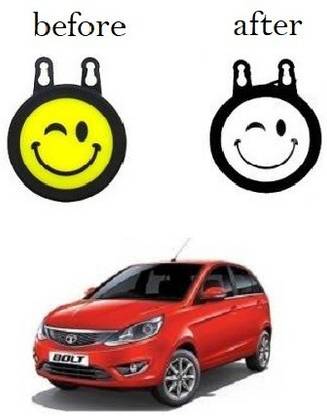 ACCESSOREEZ Car Windshield MOTOMX9213 Silica COB WINK EMOZI Smiley DRL With Suction Cups ( Wink Face) Car Fancy Lights (WHITE) Car Fancy Lights
