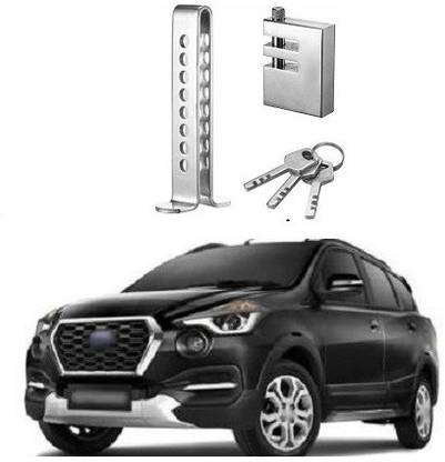 ACCESSOREEZ 8 Hole Brake Clutch Pedal EXPERT9039 Car Lock Universal Anti-Theft Adjustable Accelerator Throttle Locking Gear Lock (Stainless Steel) Gear Lock