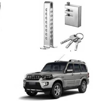 ACCESSOREEZ 8 Hole Brake Clutch Pedal EXPERT9024 Car Lock Universal Anti-Theft Adjustable Accelerator Throttle Locking Gear Lock (Stainless Steel) Gear Lock