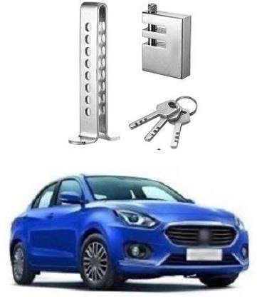 ACCESSOREEZ 8 Hole Brake Clutch Pedal EXPERT9059 Car Lock Universal Anti-Theft Adjustable Accelerator Throttle Locking Gear Lock (Stainless Steel) Gear Lock