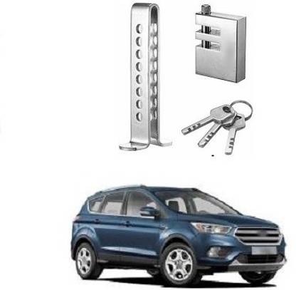 ACCESSOREEZ 8 Hole Brake Clutch Pedal EXPERT9008 Car Lock Universal Anti-Theft Adjustable Accelerator Throttle Locking Gear Lock (Stainless Steel) Gear Lock