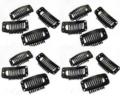 BBY2YNG U SHAPE Clips Pack Of 16 Hair Toupee Clips, Hair Patch Clips (black) Hair Clip