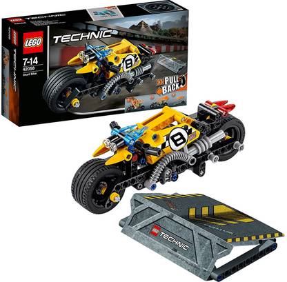 pavilion mall Stunt Bike 3419 Technic Building Block Construction Pullback Bike Bricks Toys for boys and girls 140+ Pcs (Multicolor)