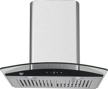 HI-TECH Kitchen Chimney, Auto Clean, Touch Control with Baffle Filter 60 cm, 1000 m3 Auto Clean Wall Mounted Silver 925 CMH Chimney