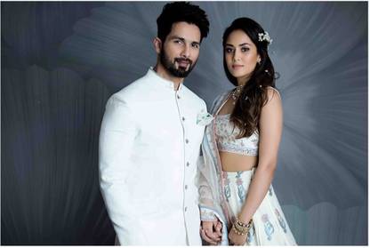 Shahid Kapoor and Mira Rajput Poster | Bollywood Actor | Poster For Wall | Room Décor | High Resolution -300 GSM- (18x12) Paper Print