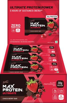 RiteBite Max Protein Ultimate Choco Berry Bars 1200g - 12 (100g x 12) Box