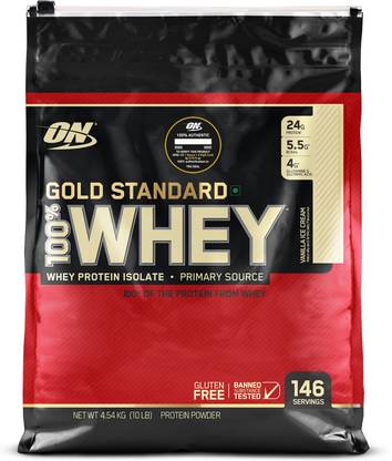 Optimum Nutrition (ON) Gold Standard 100% Protein Powder - Primary Source Isolate Whey Protein