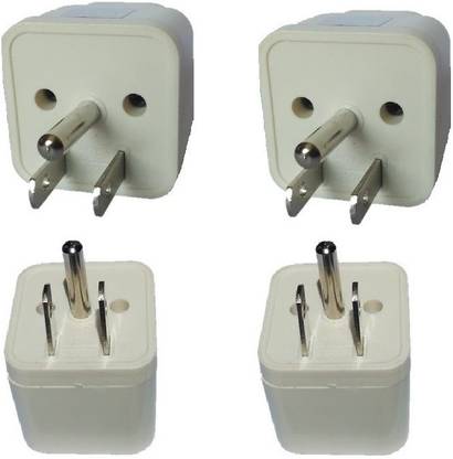 wroughton AX_499 Pack of 4 US Conversion Plug 3 Pin Socket Worldwide Adapter, Convert UK/US/EU/AU and Canada Power Adaptor 10 Amp Three Pin Plug