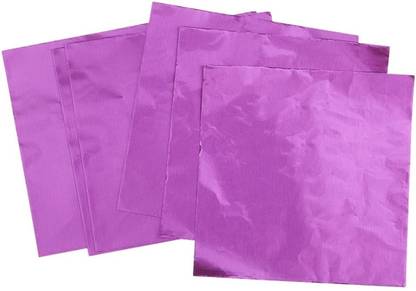 Bake world Purple Aluminium Foil 300x Chocolate Candy Wrappers Aluminum Foil Wrapping Paper Square Sweets Lolly Paper for Christmas Valentines Chocolates Candies Packaging Decoration - Blue 2 Aluminium Foil