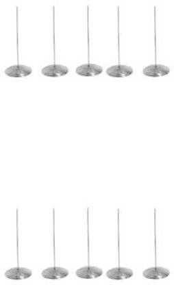 JSM Long Stainless Steel Desk Straight Rod Paper Memo Holder Fork Receipt Note Spike Stick Steel Desk Straight Rod Paper Memo Holder Pack of 10 Paper Label
