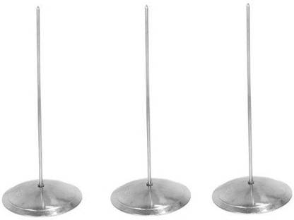 JSM Long Stainless Steel Desk Straight Rod Paper Memo Holder Fork Receipt Note Spike Stick Steel Desk Straight Rod Paper Memo Holder Pack of 3 Paper Label