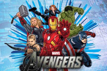 Avengers Cartoon Poster|Cartoon Poster For wall Decoration | Poster For Kids room| Paper Print