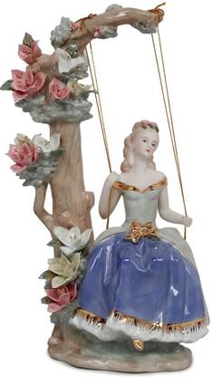 @Home by nilkamal Lady on Swing Decorative Showpiece  -  37 cm