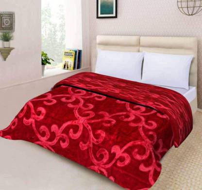 Dtex Floral Double Mink Blanket for  Mild Winter