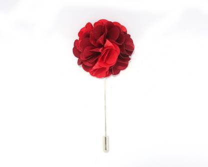Bow & Square Maroon & Red Carnation Lapel Pin Brooch Brooch