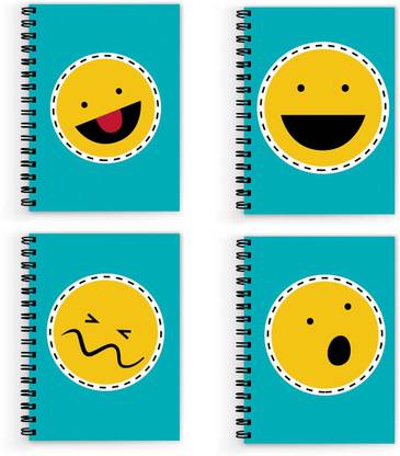 VPRINT QUALITY notebook emoji A5 Note Book Unruled 160 Pages