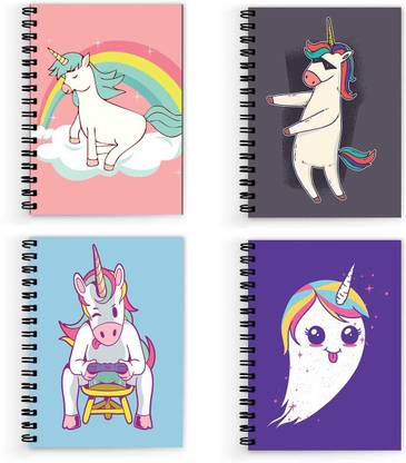 VPRINT QUALITY cute unicorn notebooks for girls A5 Note Book Unruled 160 Pages