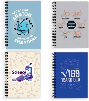 VPRINT QUALITY notebook science theme A5 Notebook Unruled 160 Pages