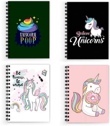 VPRINT QUALITY unicorn notebook for girls A5 Notebook Unruled 160 Pages